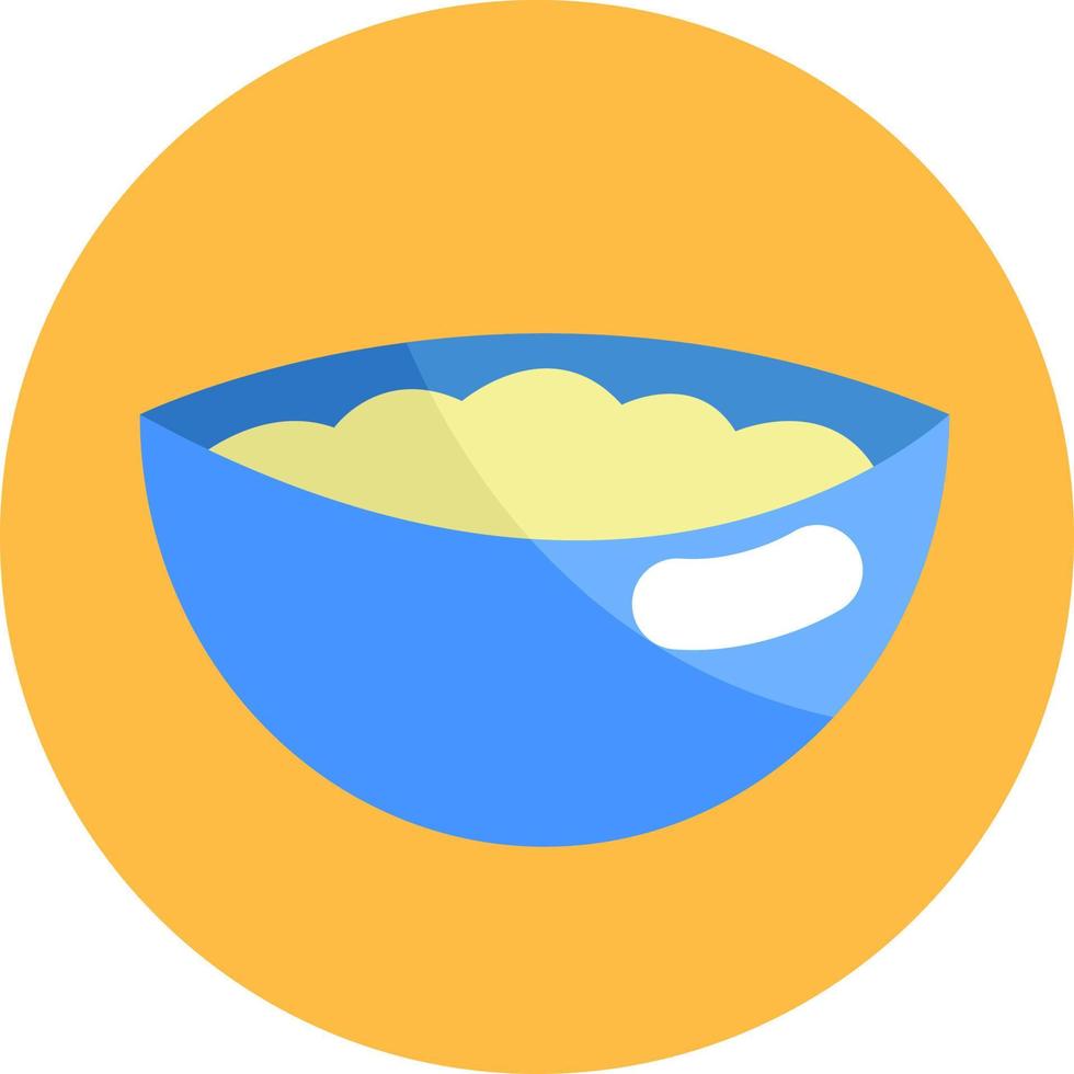 Breakfast porridge, illustration, vector on a white background.