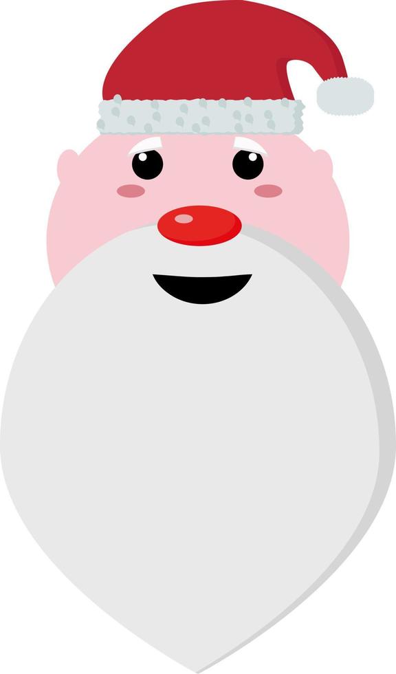 Santa Claus, illustration, vector on white background.