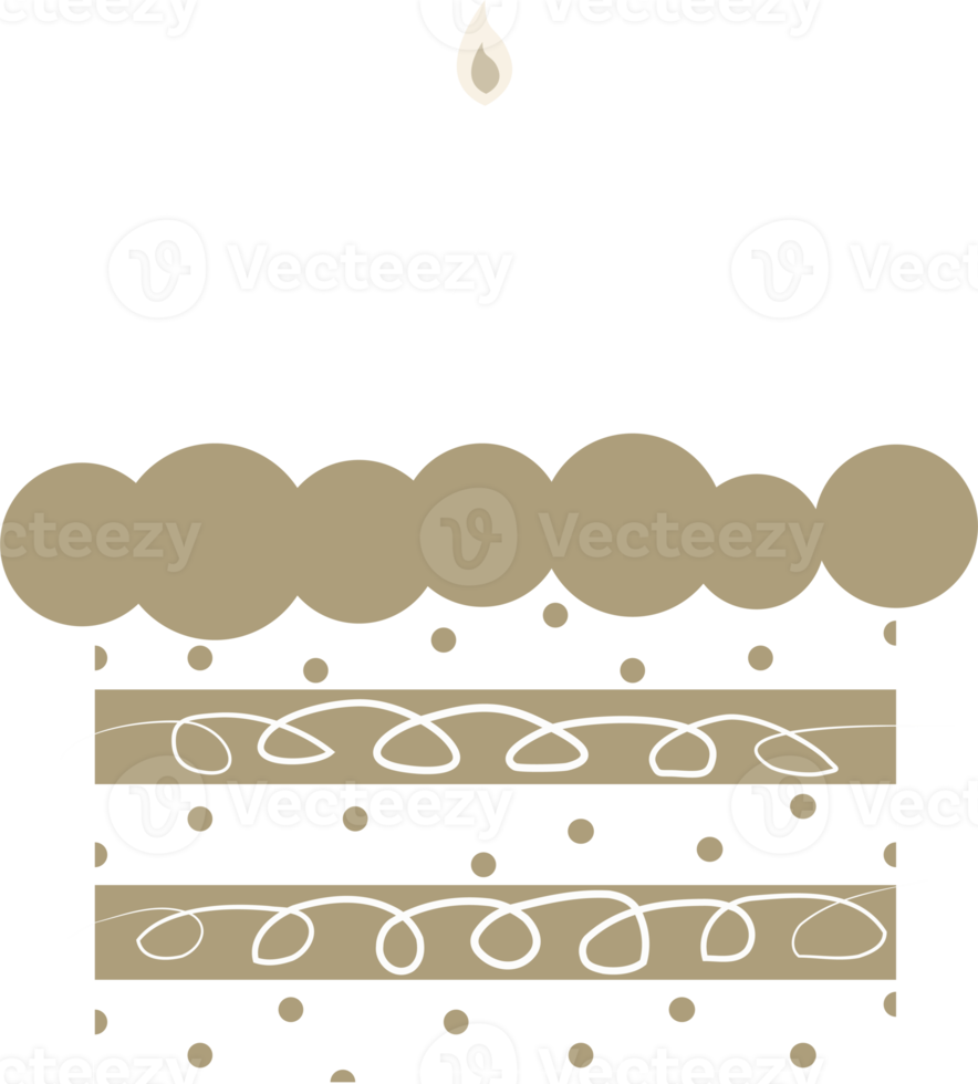 illustration d'élément de décoration de gâteau d'anniversaire png