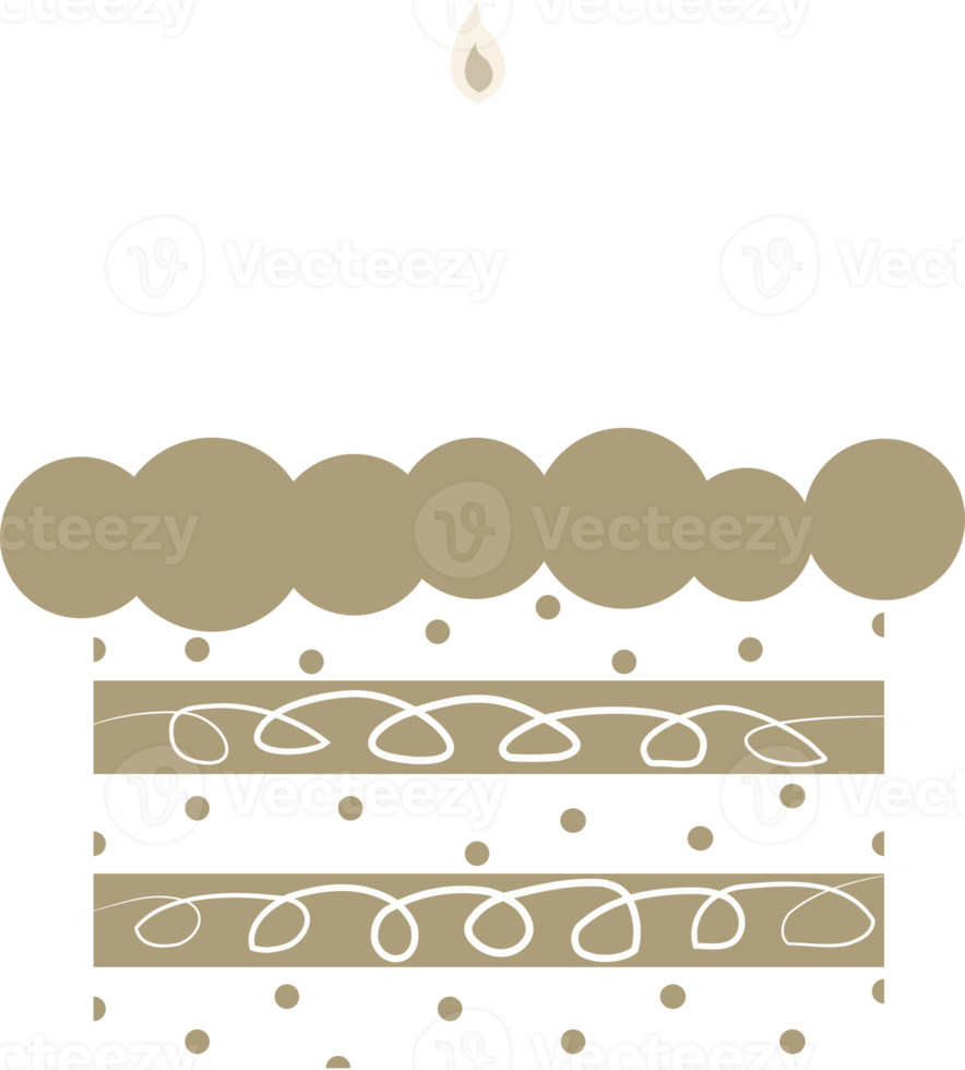 illustration d'élément de décoration de gâteau d'anniversaire png