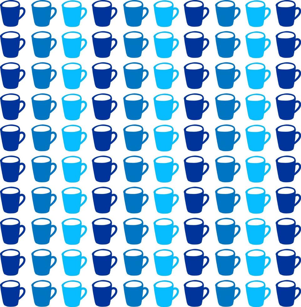 Cups wallpaper, illustration, vector on white background.