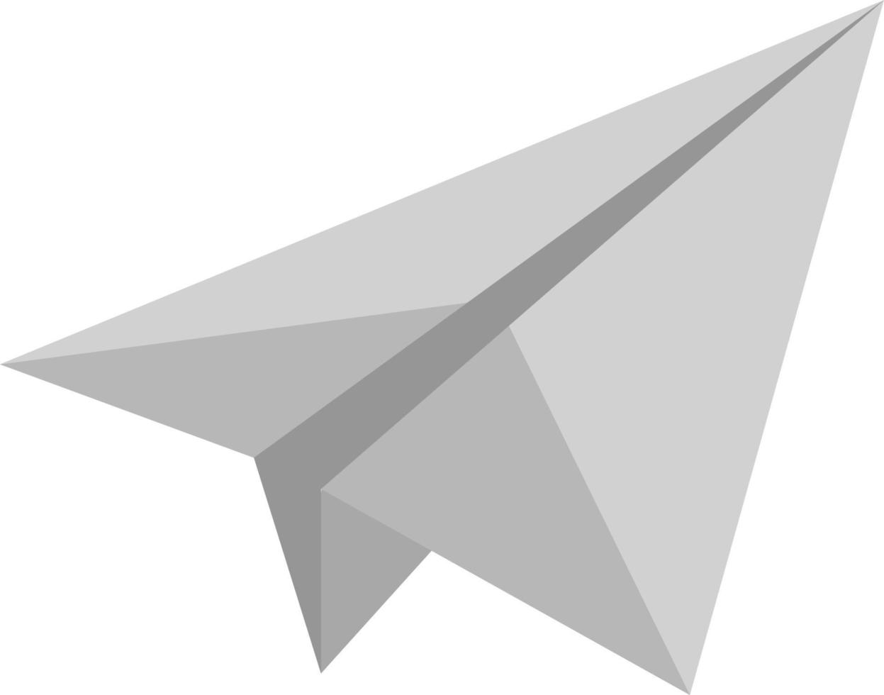 Paper airplane, illustration, vector on white background.