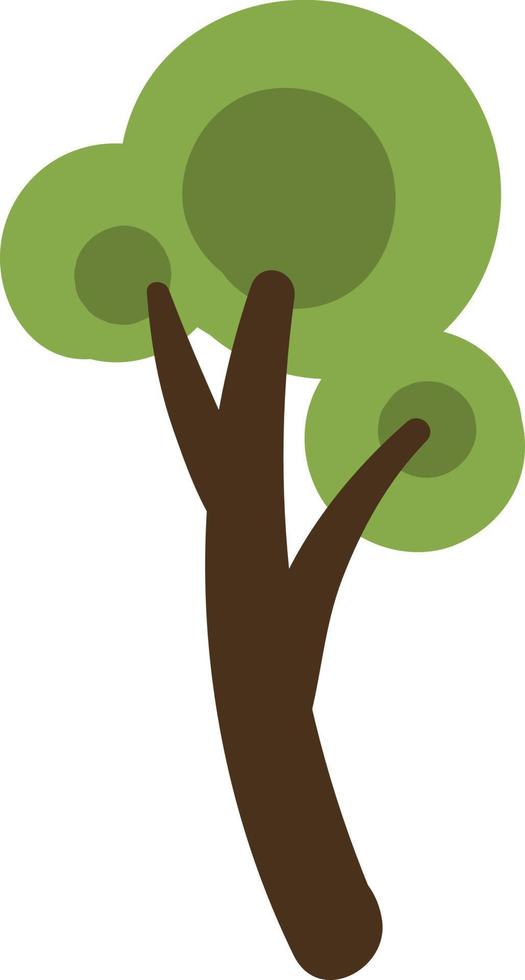 English walnut tree, icon illustration, vector on white background