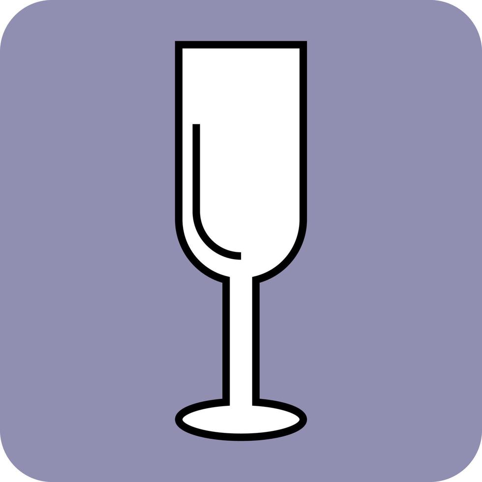 Champagne glass, illustration, vector, on a white background. vector