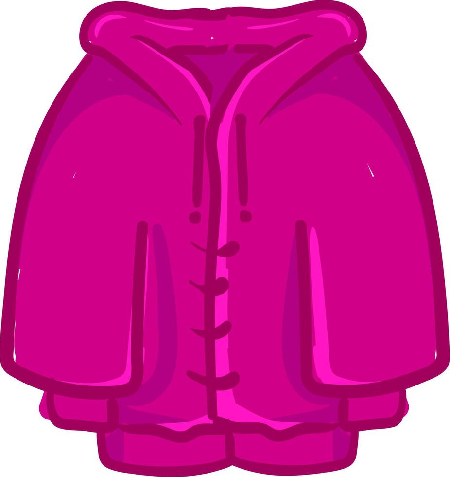 Pink jacket, illustration, vector on white background.