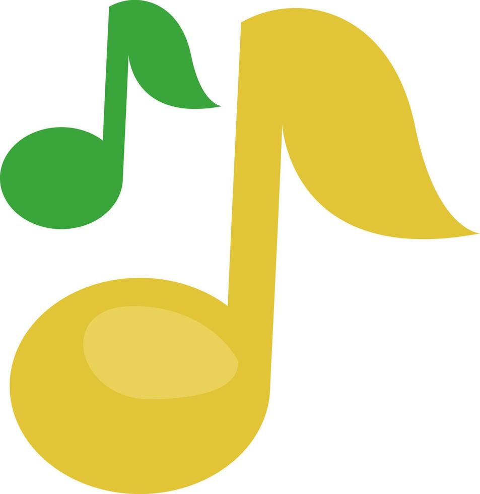 Two music notes, illustration, vector on a white background.