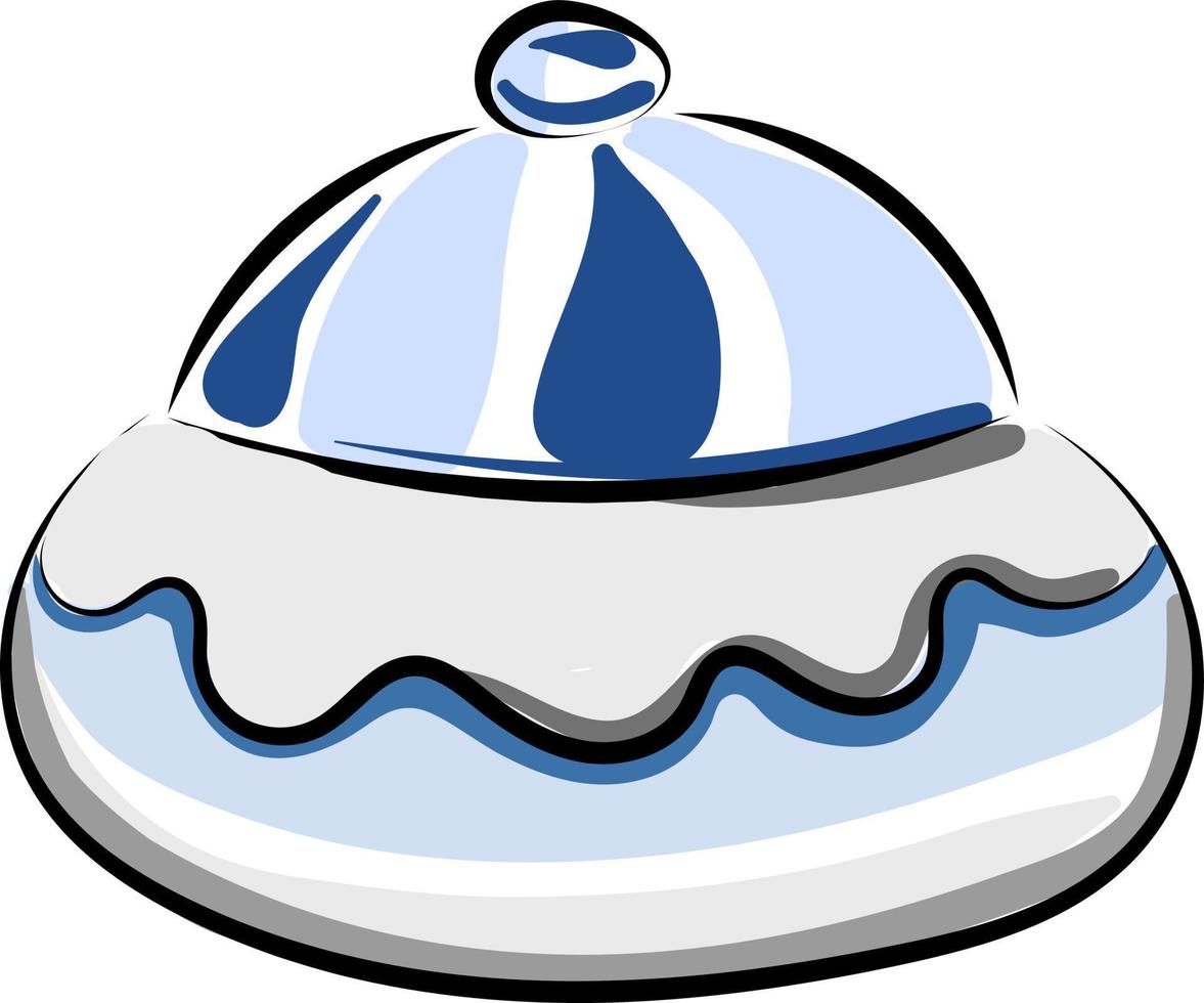 Sugar bowl, illustration, vector on white background.