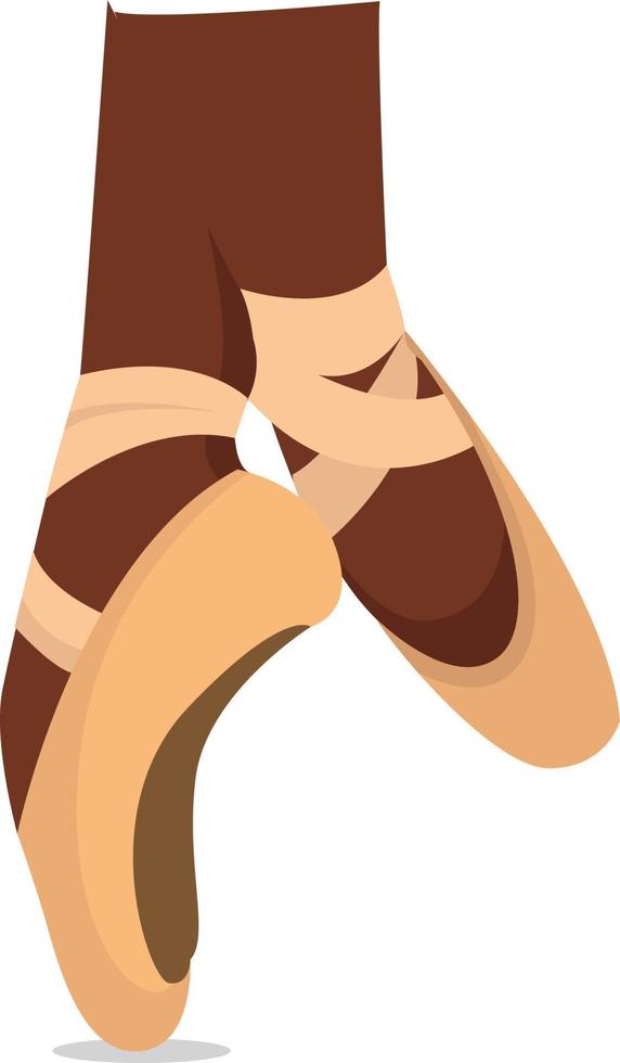 Ballet foot, illustration, vector on white background