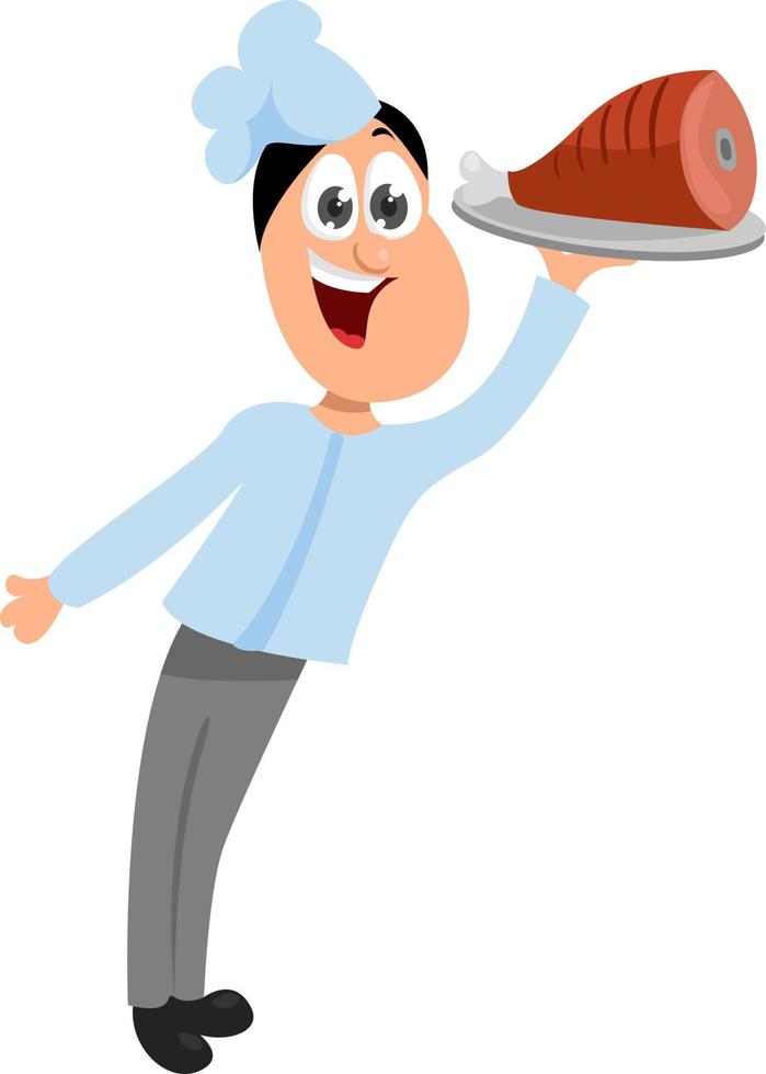 Cooking masterpiece, illustration, vector on white background.