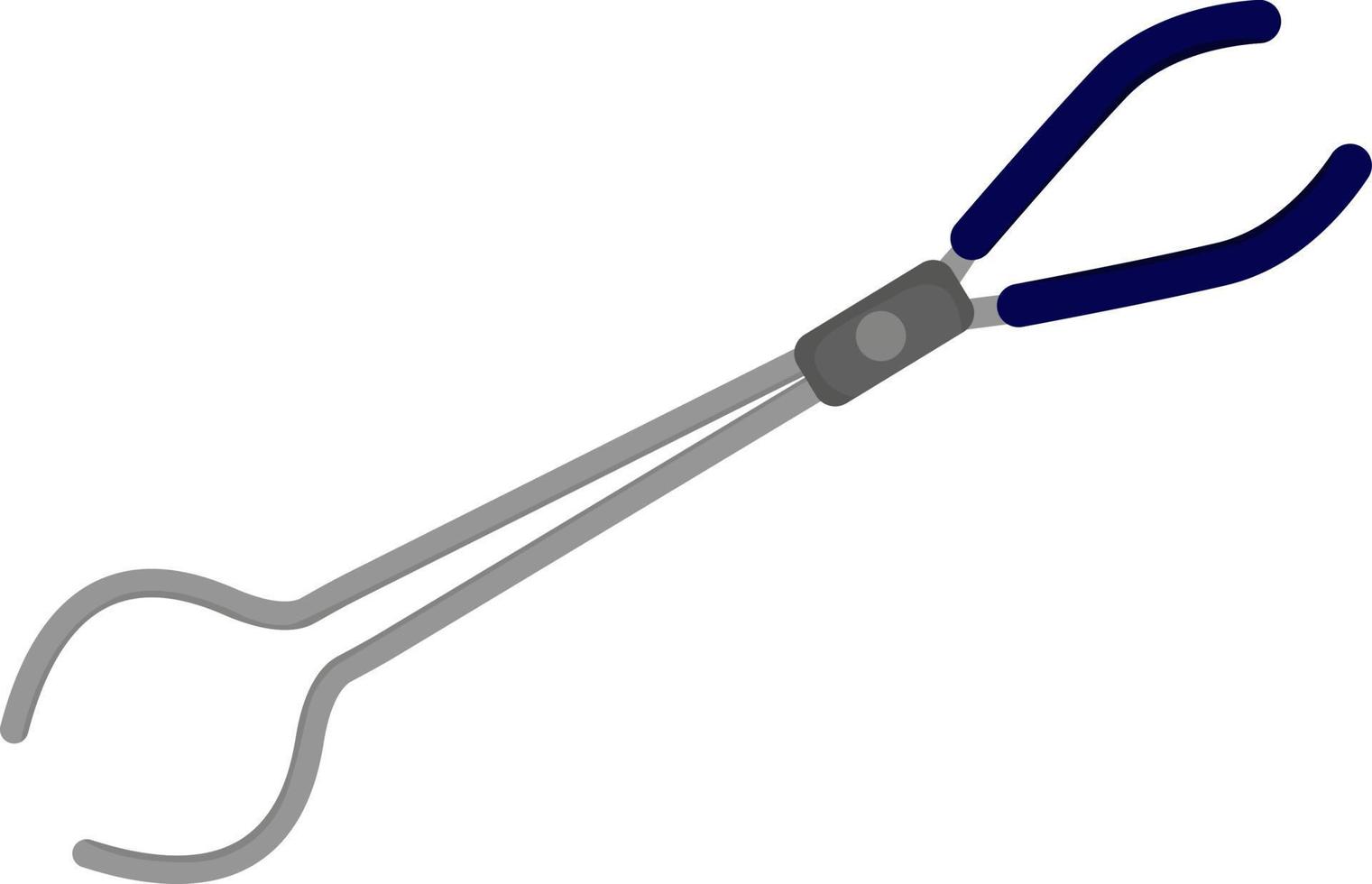 Steel tong, illustration, vector on white background