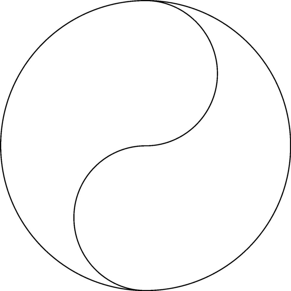 Two Semi Circle, vintage illustration. vector