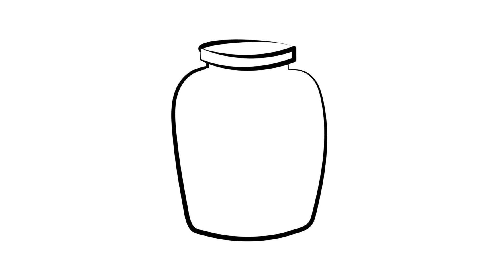 Empty glass jar on a transparent background. Vector realistic object for your design. Package design. 10 eps