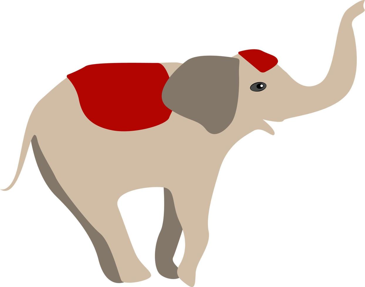 Elephant, illustration, vector on white background.
