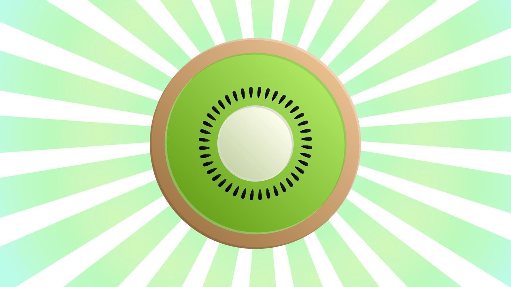 Kiwi. Summer loading bar Kiwi background with sun rays and sun vector