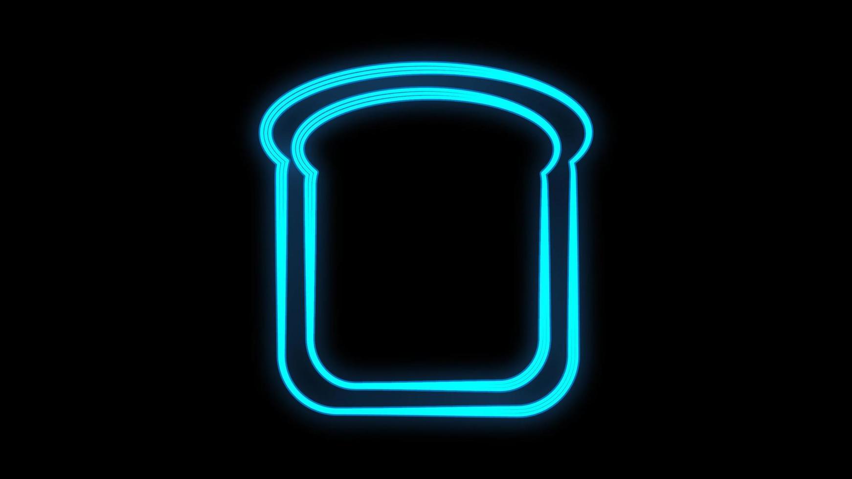 Rye bread icon. Element of Bakery shop icons for mobile concept and web apps. Neon Rye bread icon can be used for web and mobile apps on dark gradient background vector