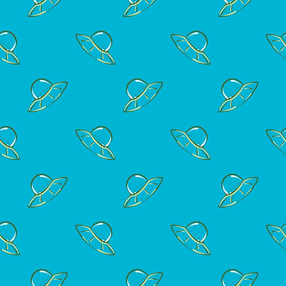 Blue hat , seamless pattern on a blue background. vector