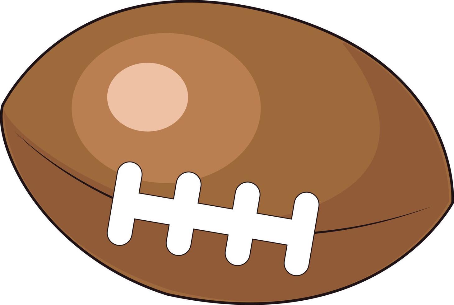 A brown rugby ball, illustration, vector on white background.