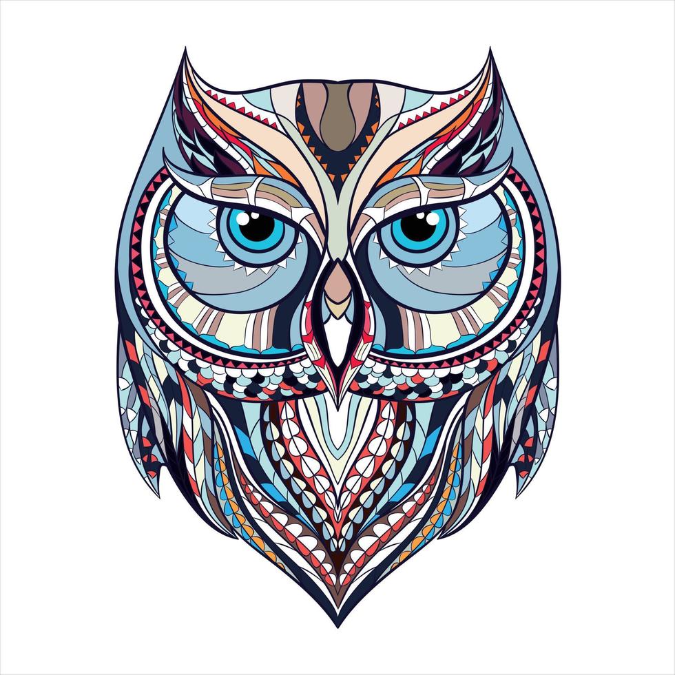 vector illustration of owl with wings