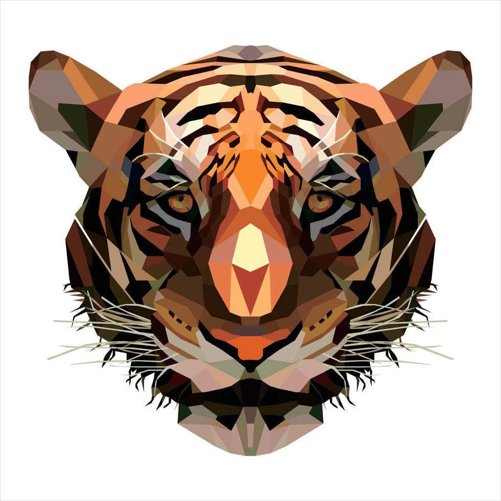 ilustración vectorial de la mascota de la cabeza de tigre vector