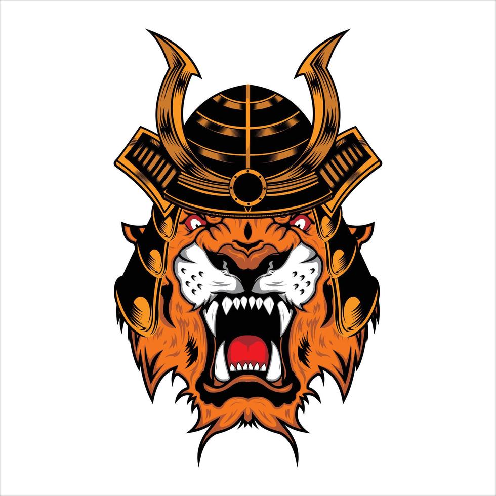 vector illustration of tiger head mascot