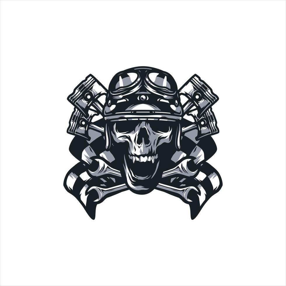 vector illustration of unique skull character