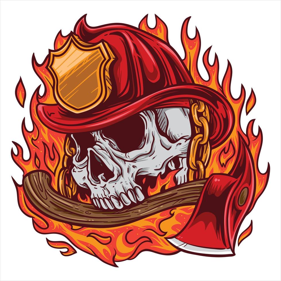 vector illustration of unique skull character