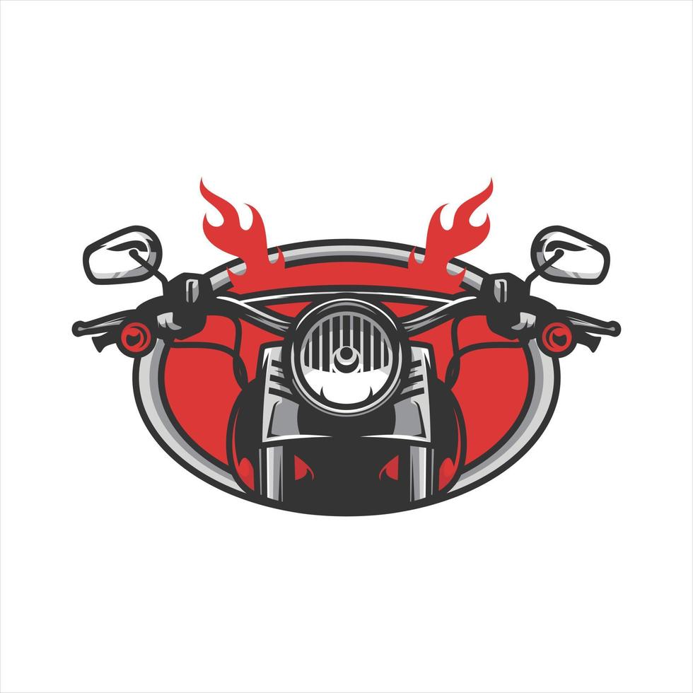 ilustración vectorial de la parte delantera de una motocicleta vector