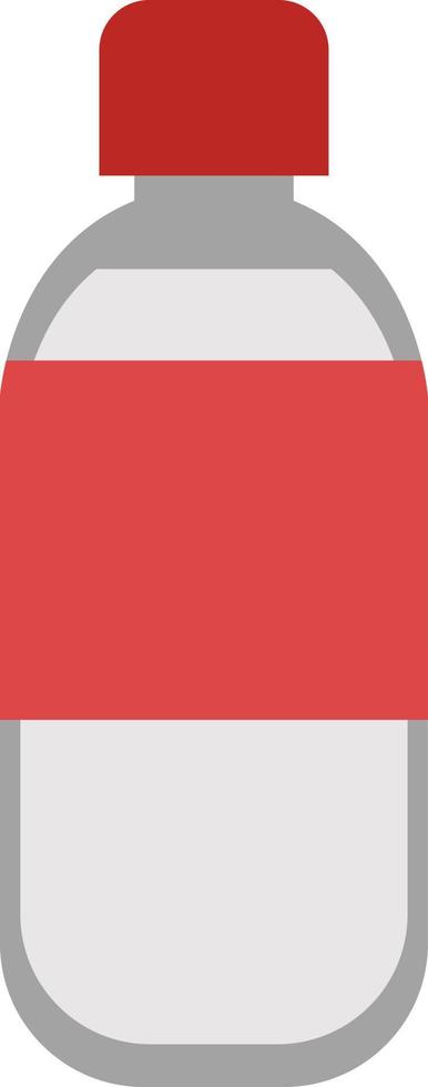 Milk in a bottle, illustration, vector on a white background