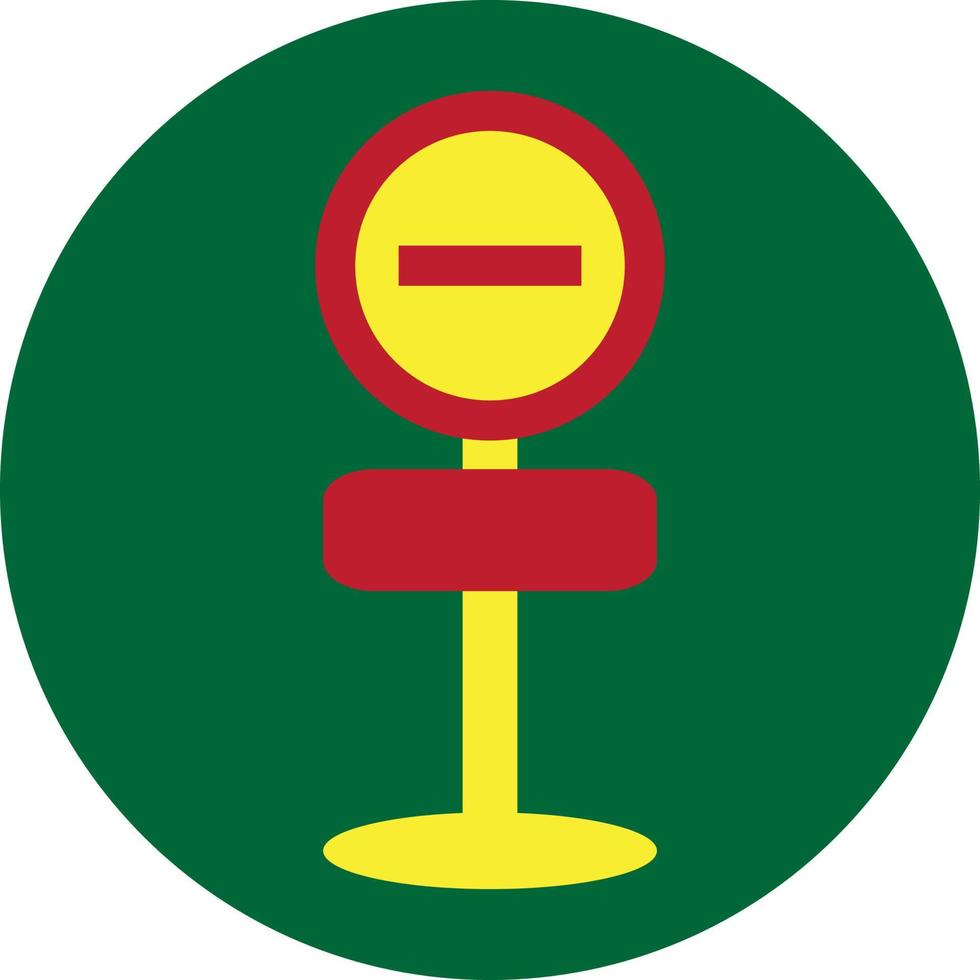 No entry traffic sign, illustration, vector, on a white background. vector