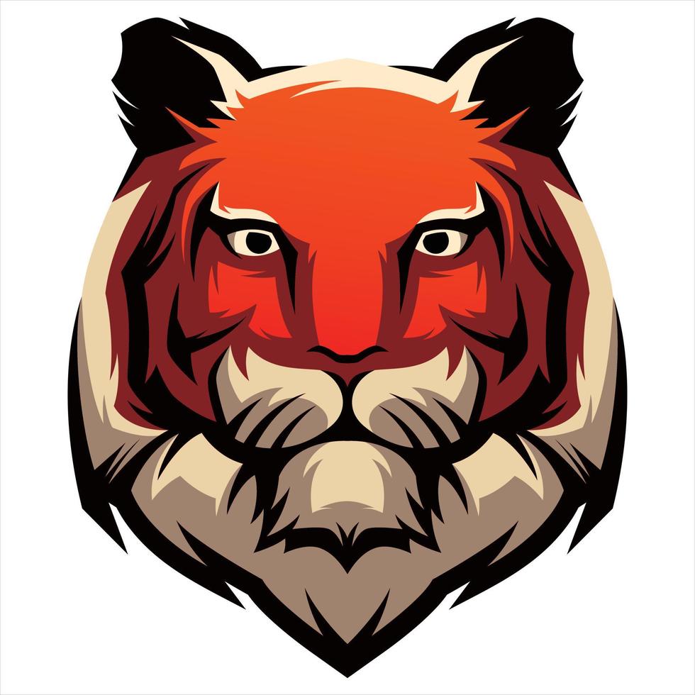 vector illustration of tiger head mascot