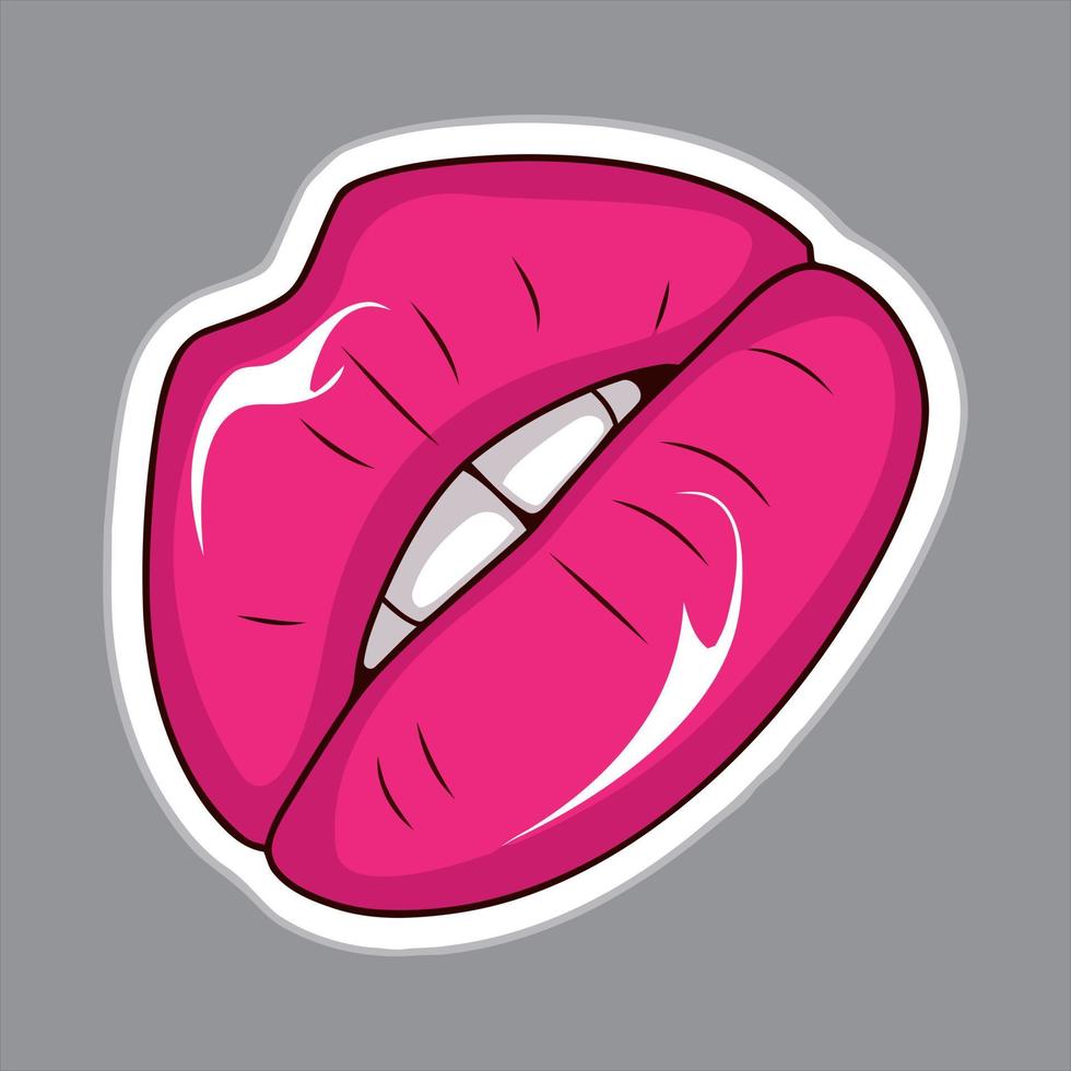 vector illustration of seductive lip shape