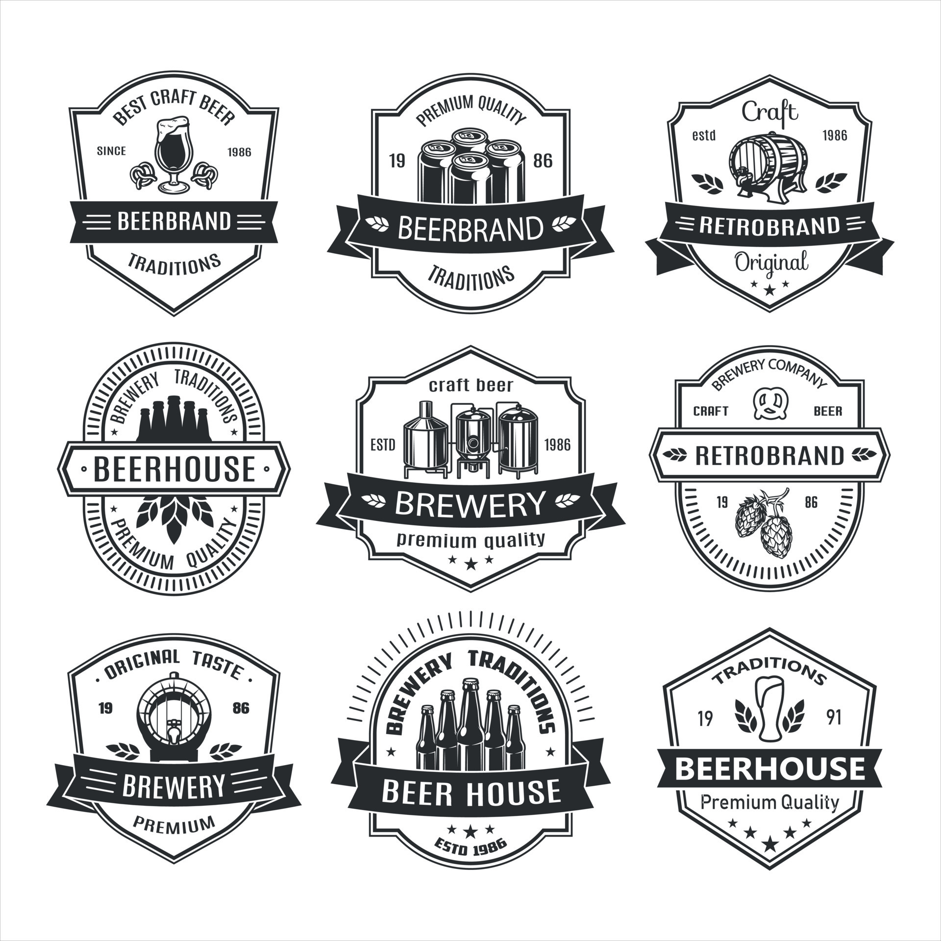 vector illustration of alcoholic beverage logo 13785538 Vector Art at