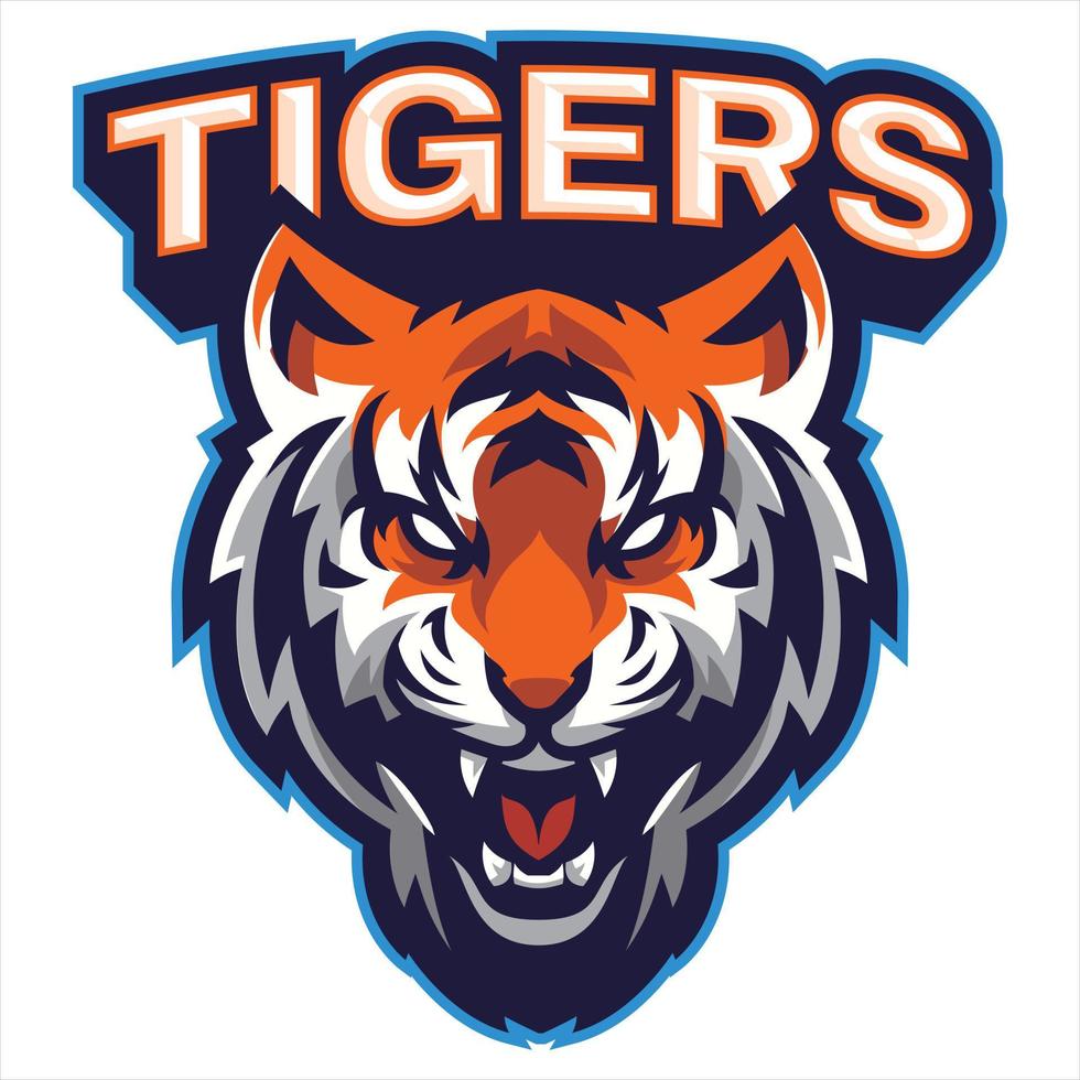 vector illustration of tiger head mascot