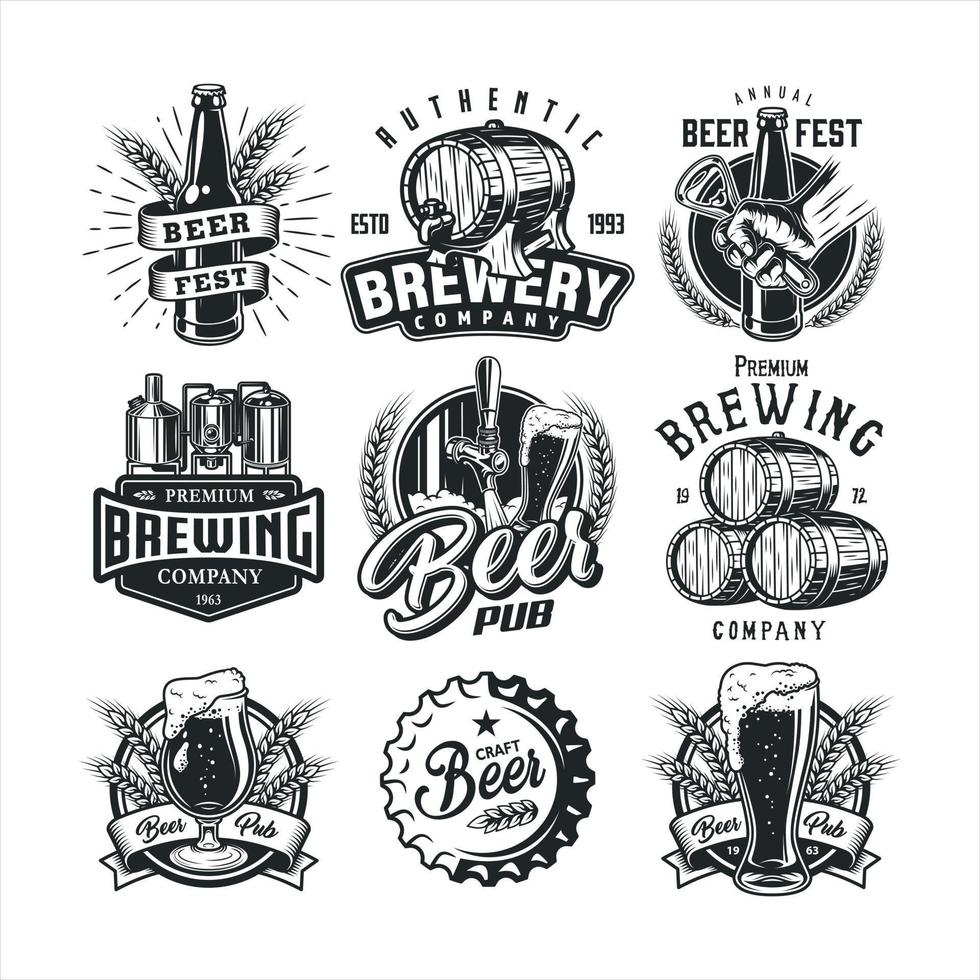 ilustración vectorial del logotipo de bebidas alcohólicas vector