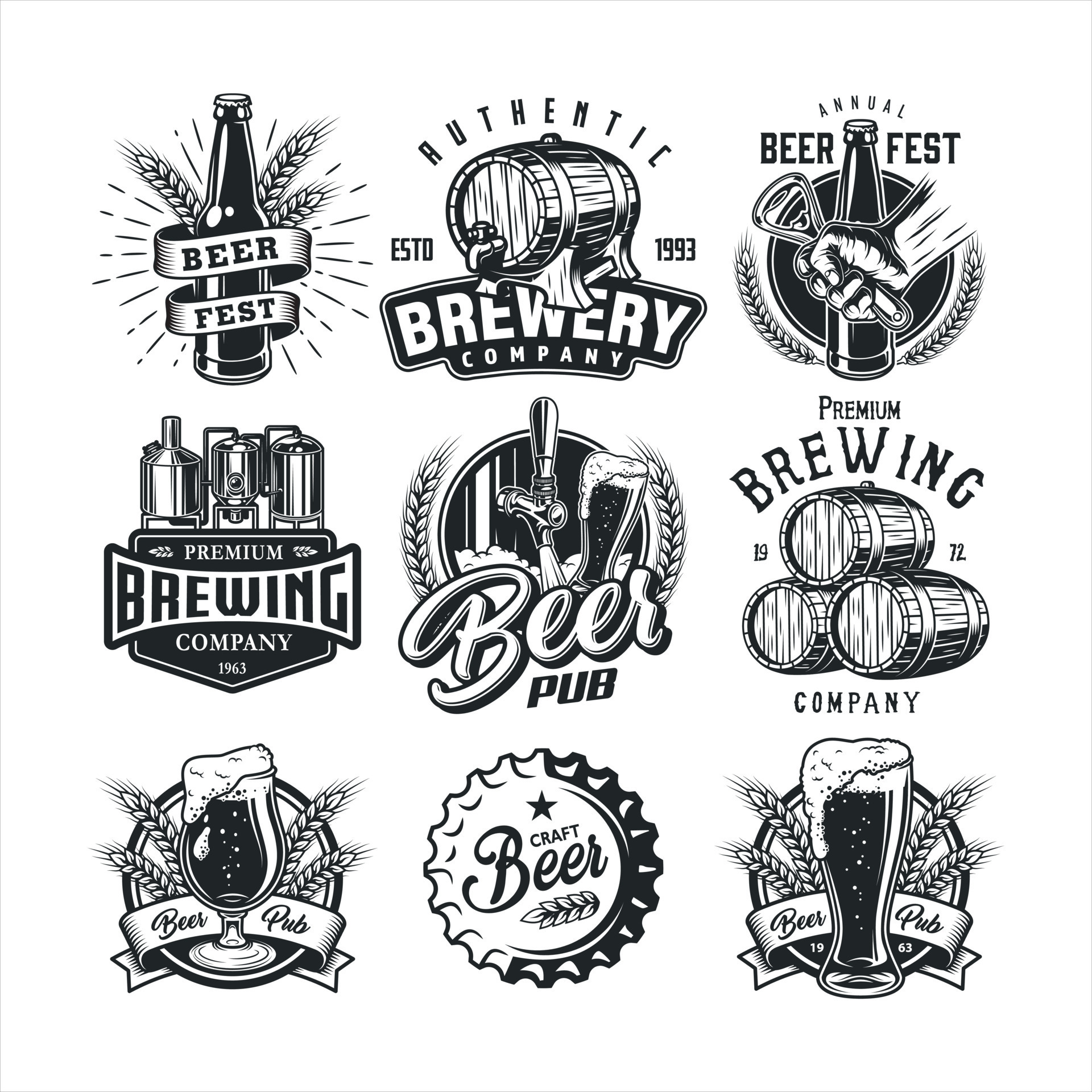 vector illustration of alcoholic beverage logo 13785582 Vector Art at