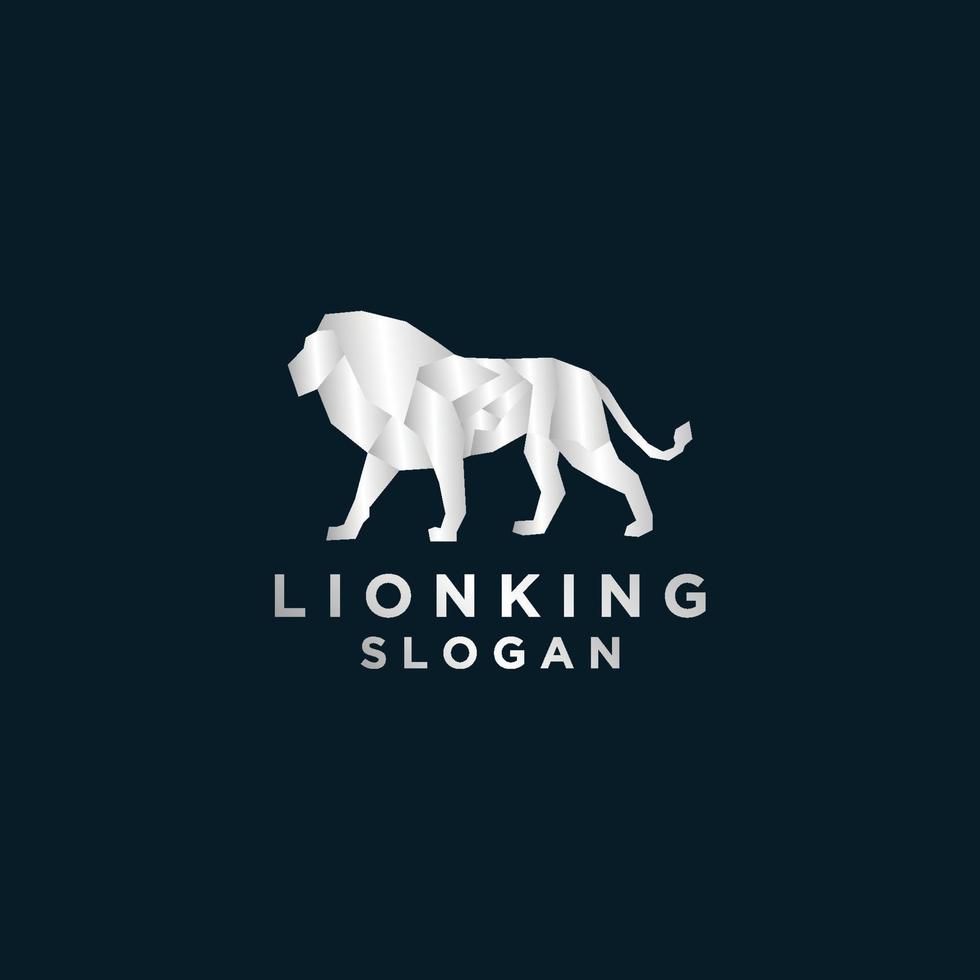 Lion king logo design icon template vector