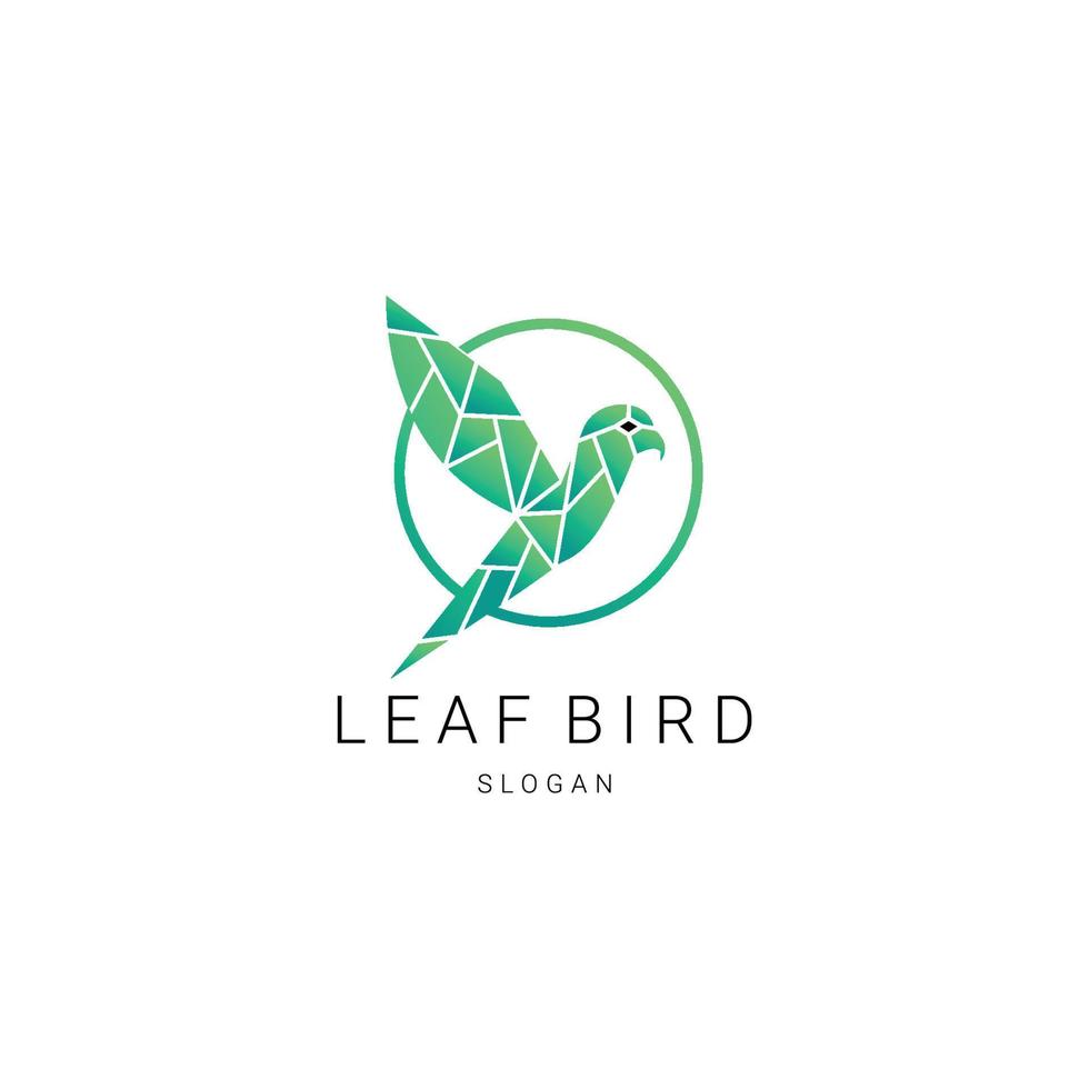 Leaf Bird logo design icon template vector