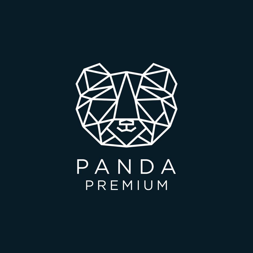 plantilla de logotipo de icono de diseño de panda vector