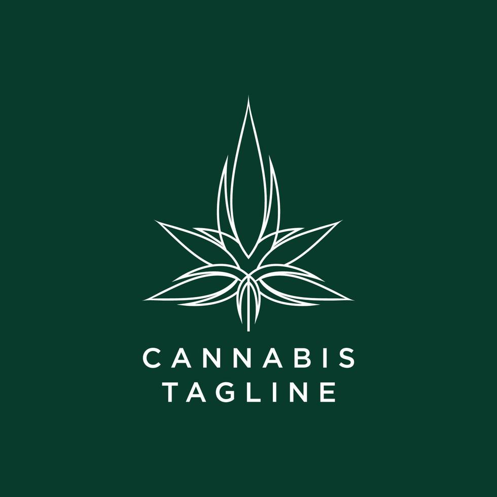 Cannabis logo icon design vector