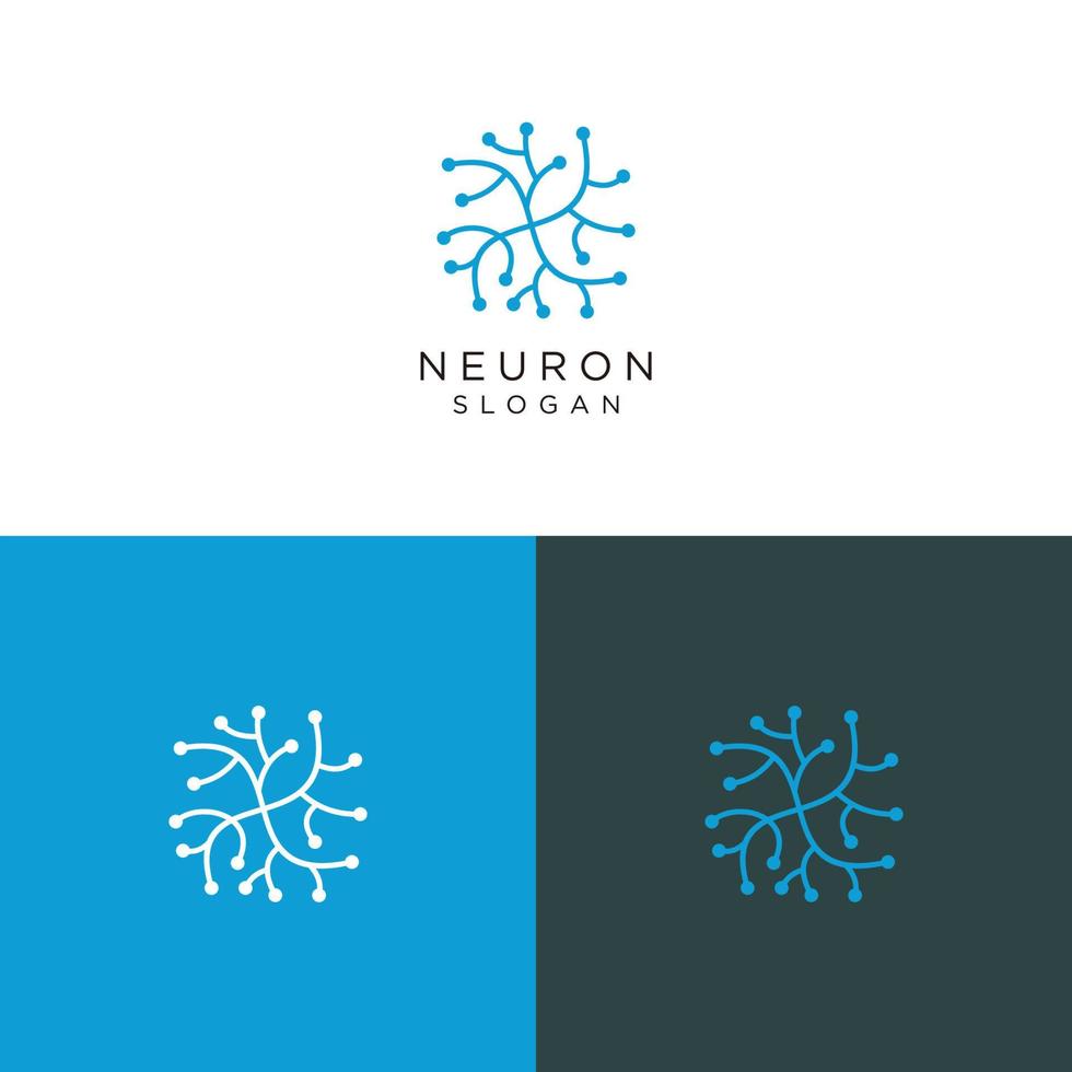 vector de diseño de icono de logotipo de neurona