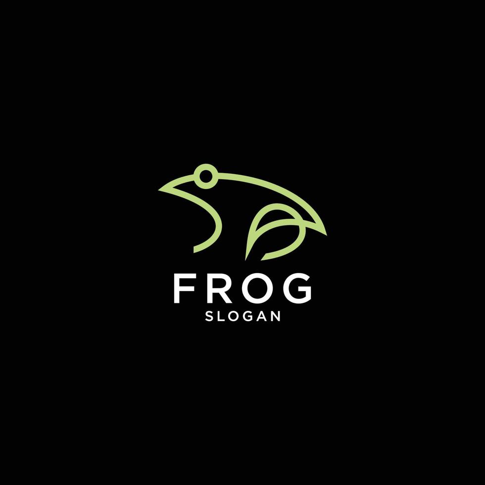 Frog logo design icon template vector