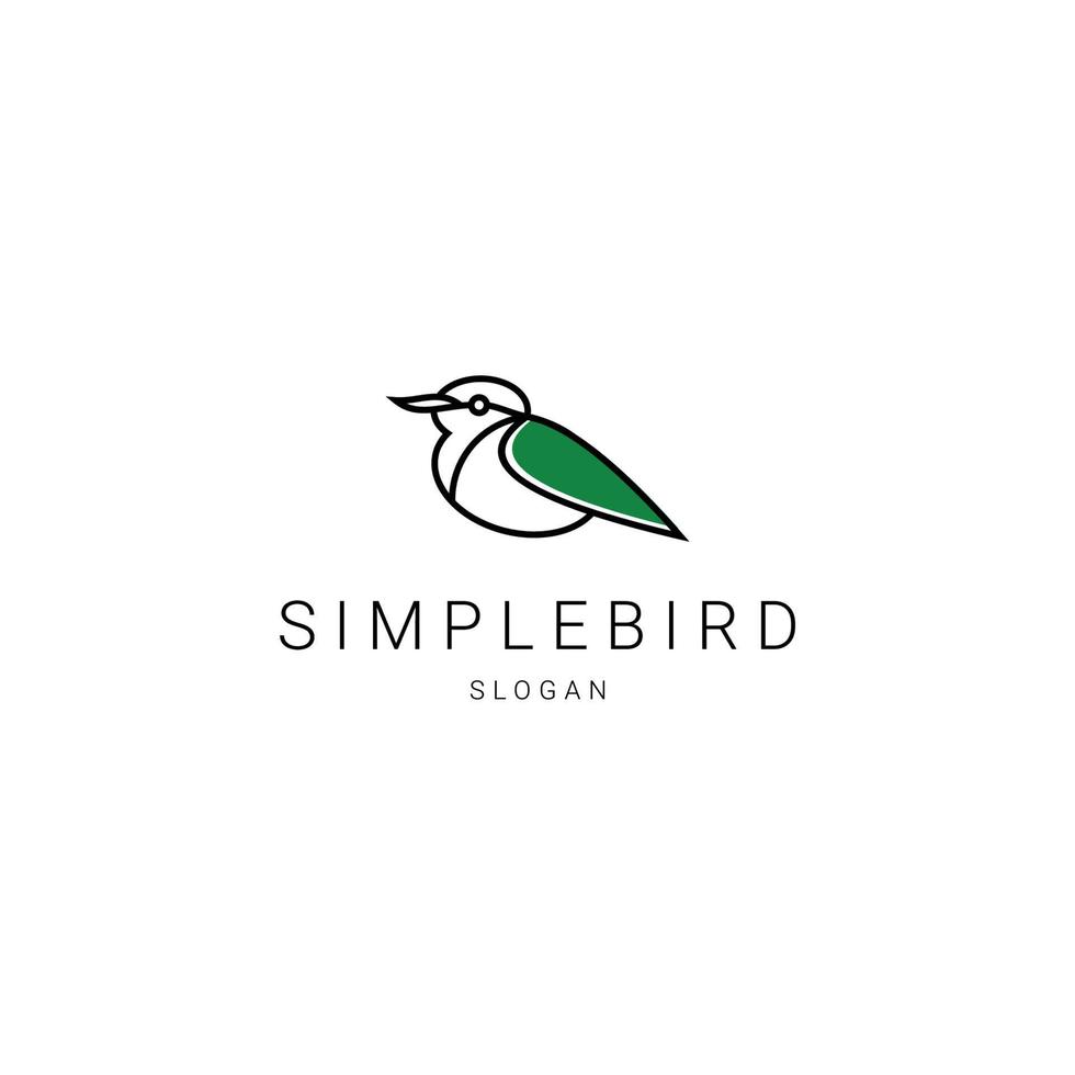 Simple Bird logo design icon template vector