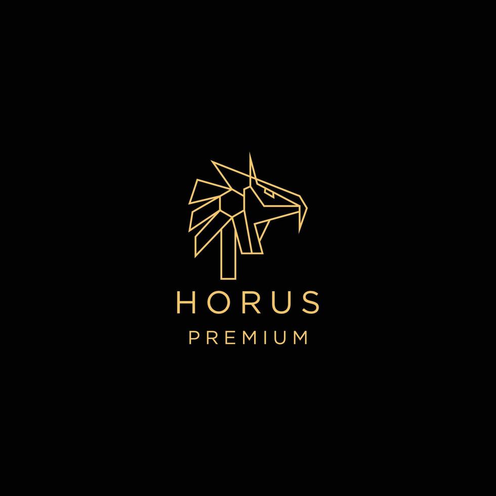 plantilla de logotipo de icono de diseño de horus vector