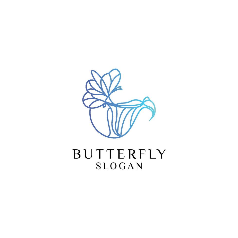 Butterfly logo design icon vector