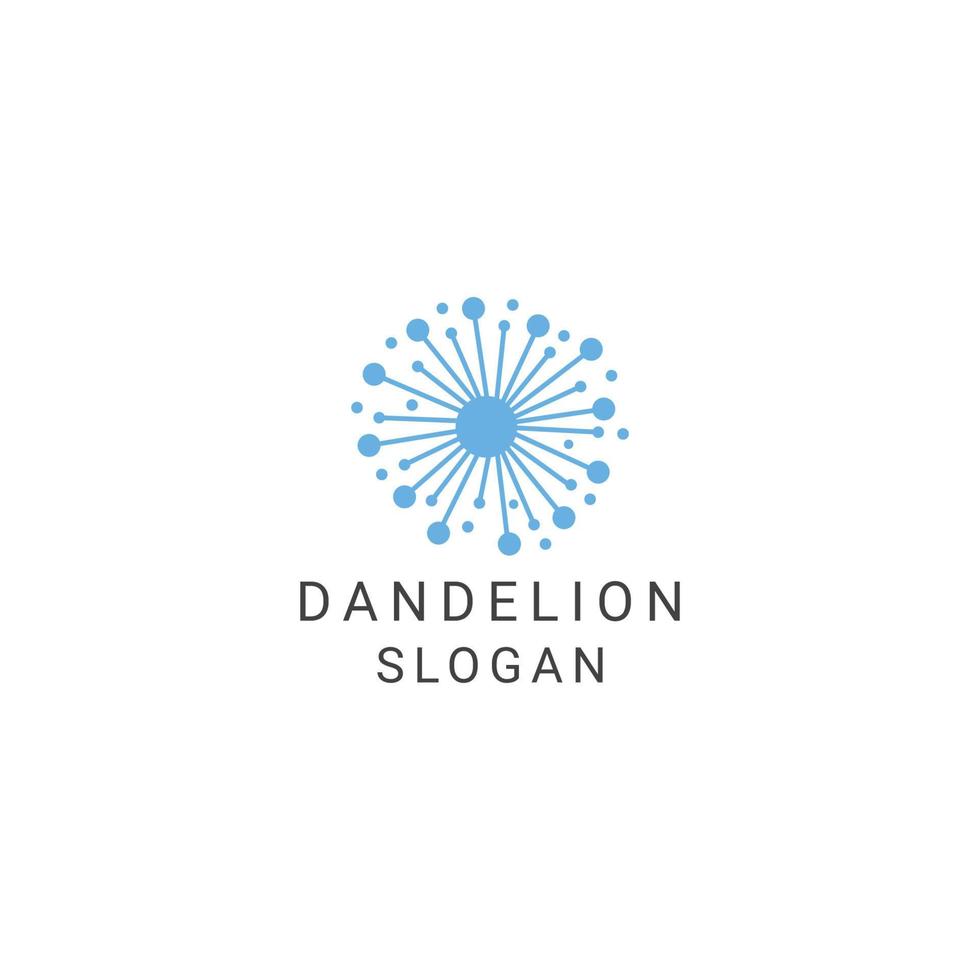 Dandelion logo design icon vector