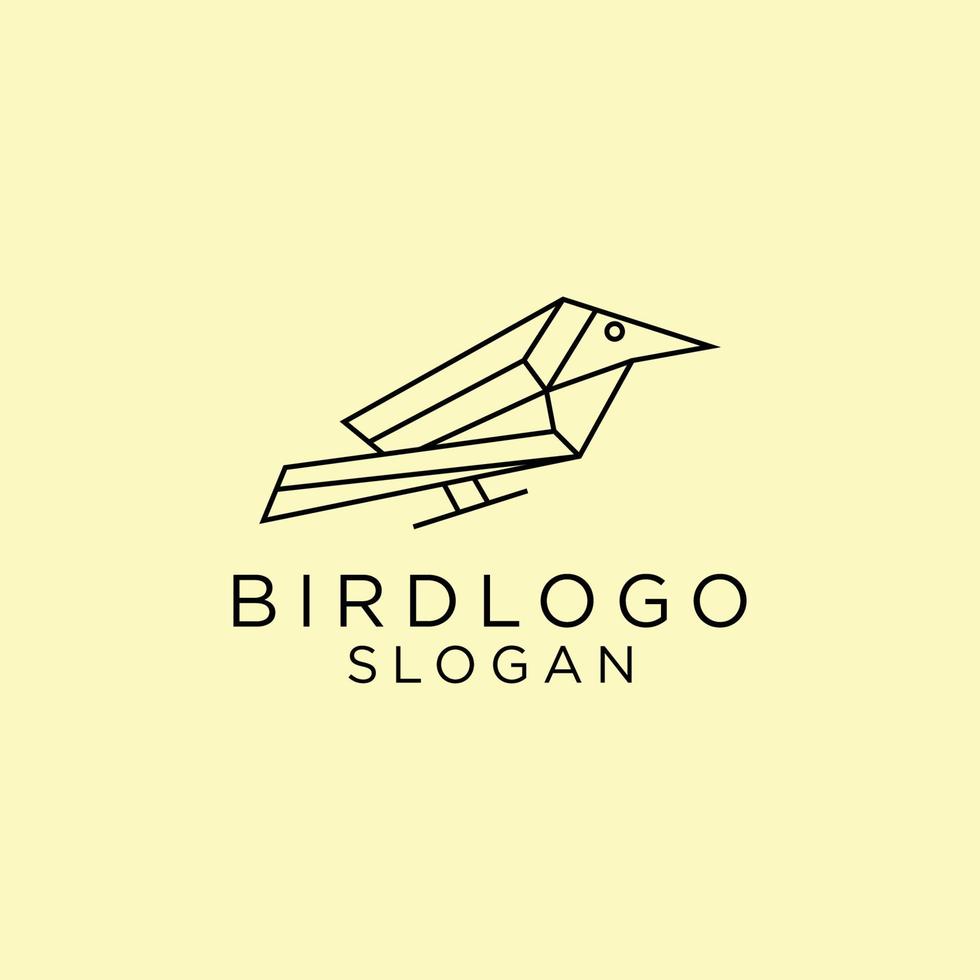 vector de icono de diseño de logotipo de pájaro