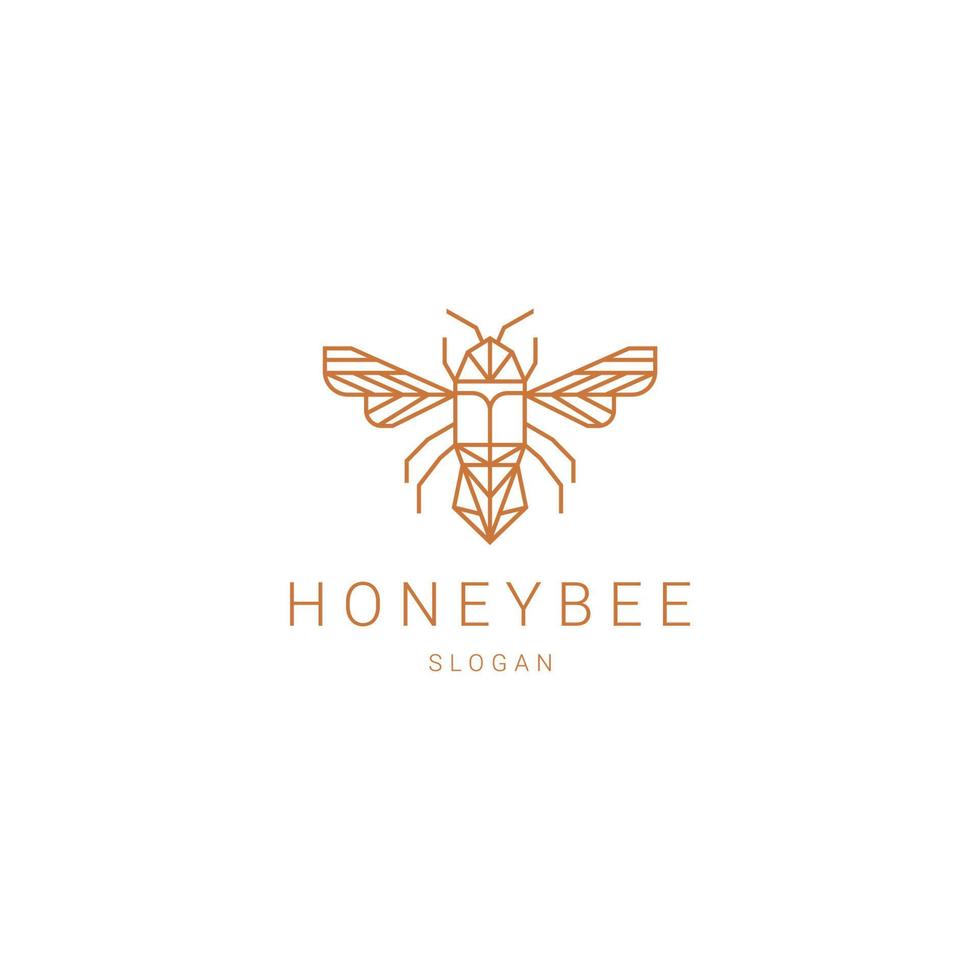 Honey Bee logo design icon template vector