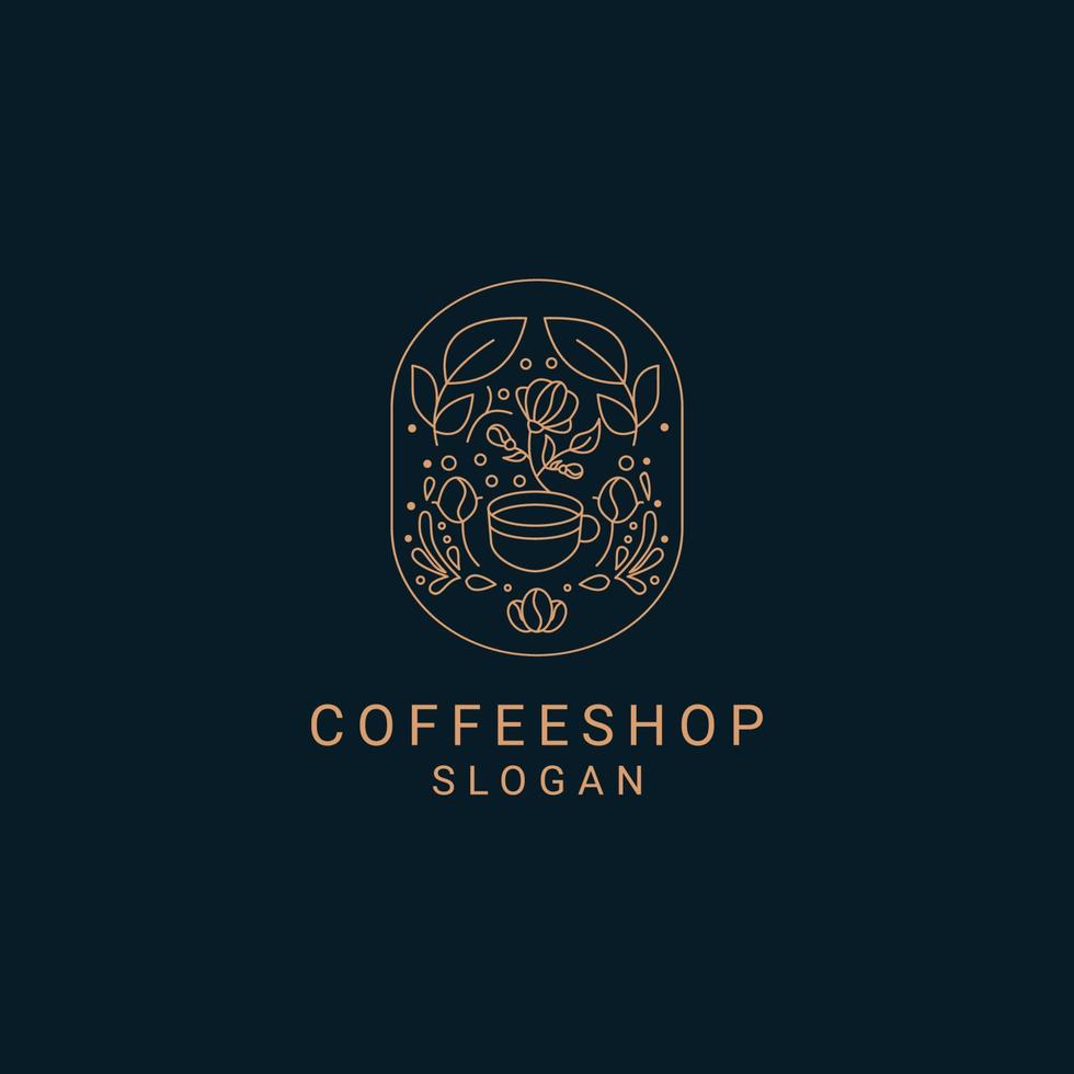 Coffe shop logo design icon template vector