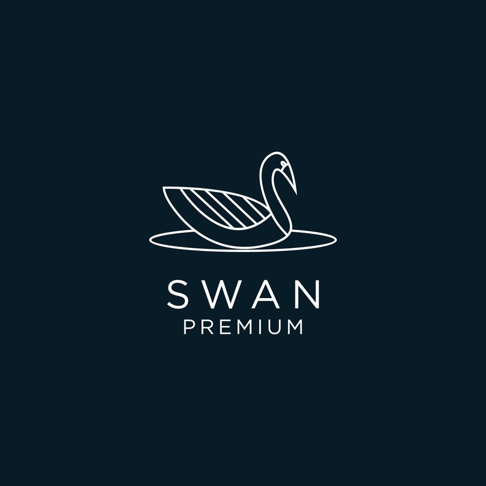 Swan design ico logo template vector