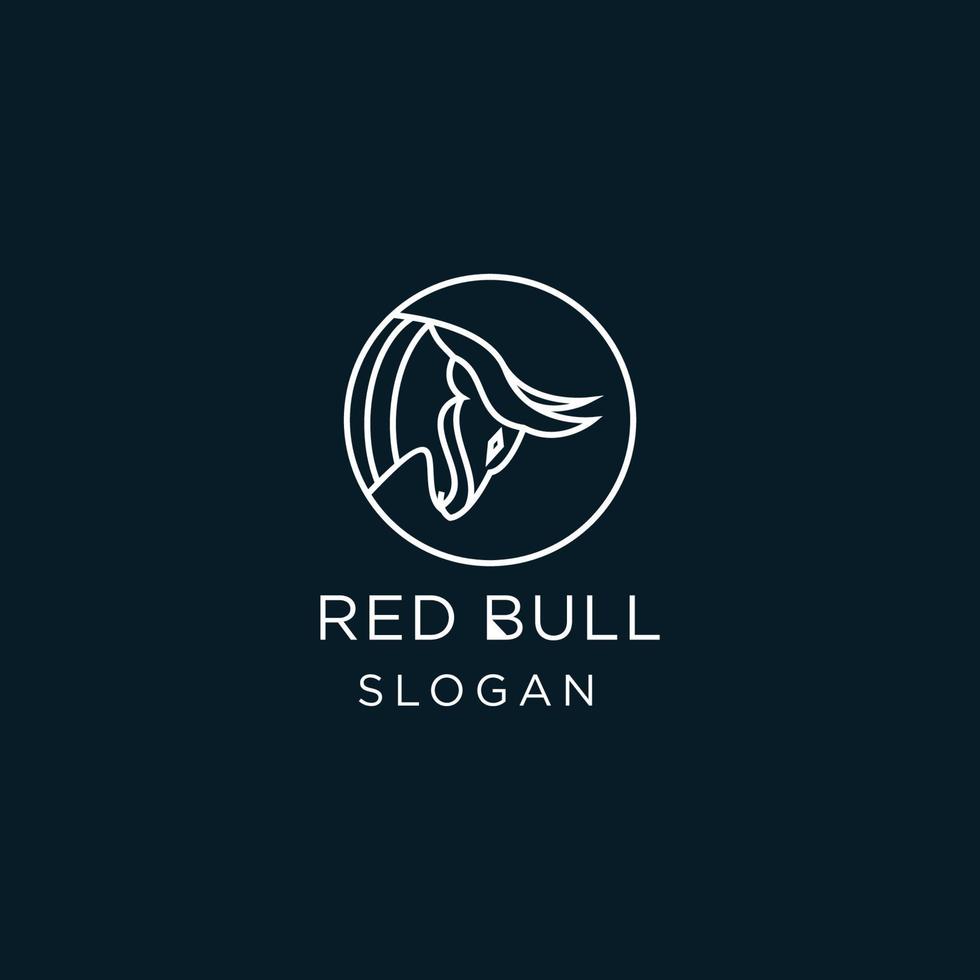 Red bull design icon logo template vector